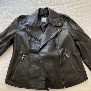 Black leather jacket
